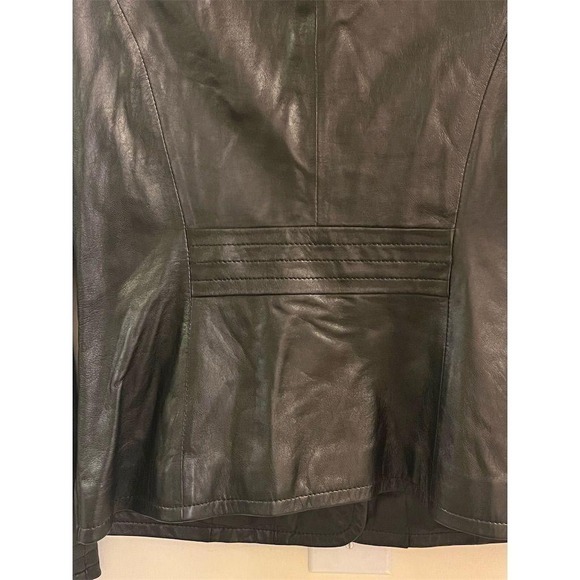 Pendleton Women's Vintage Black Leather Jacket Size S Outdoor Old Money Classic - Picture 9 of 12